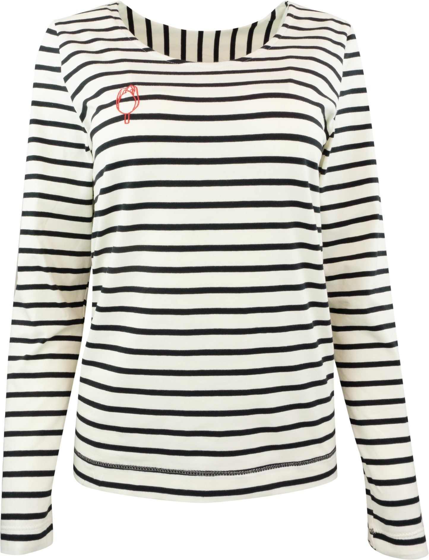 See Flowers Striped Basic Top | bellaLEYK