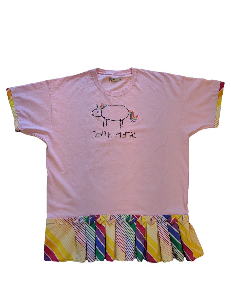 death metal rainbow t-shirt dress | BEAUTY OAK