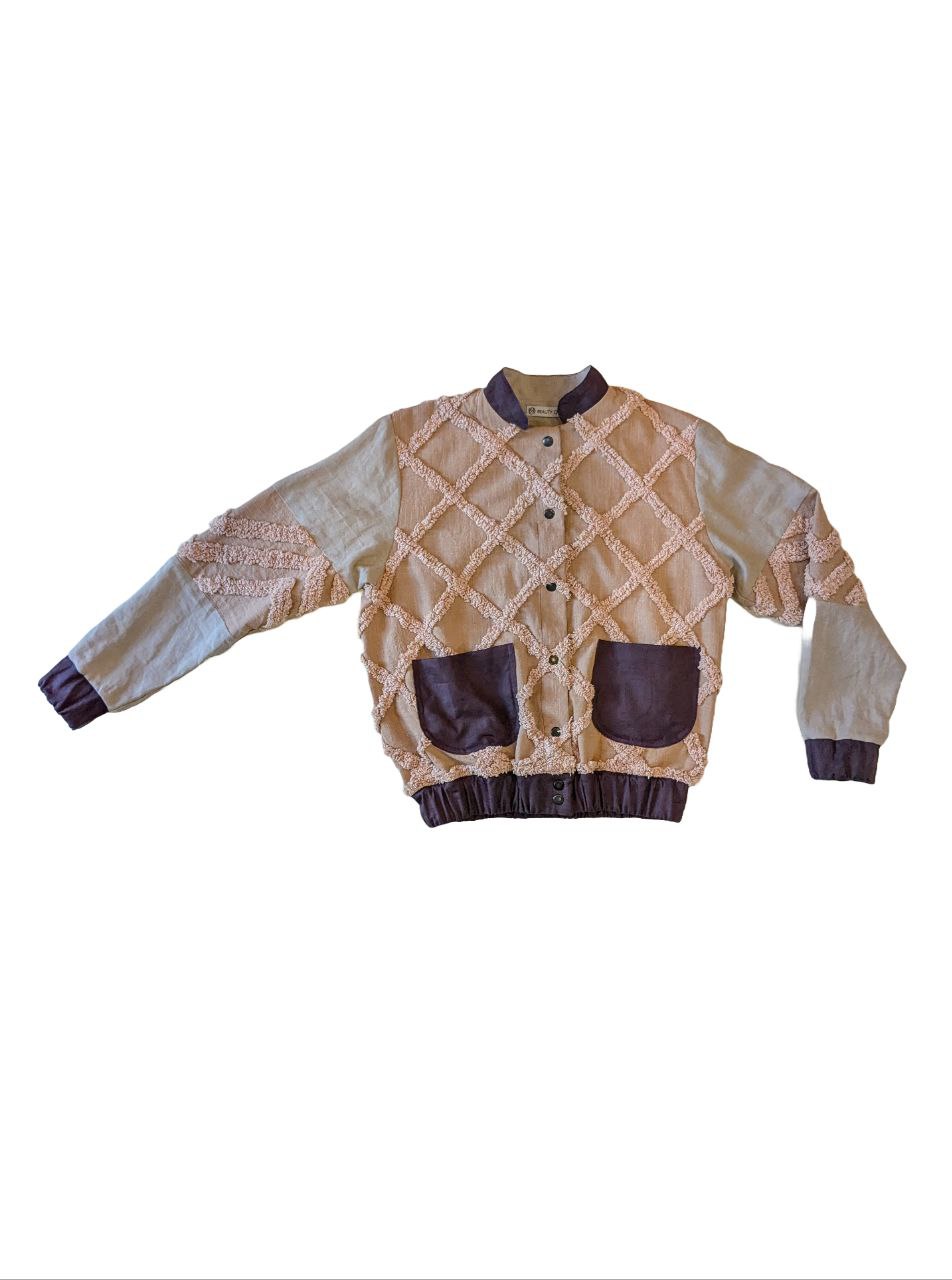 tuffed grid summer blazer | BEAUTY OAK