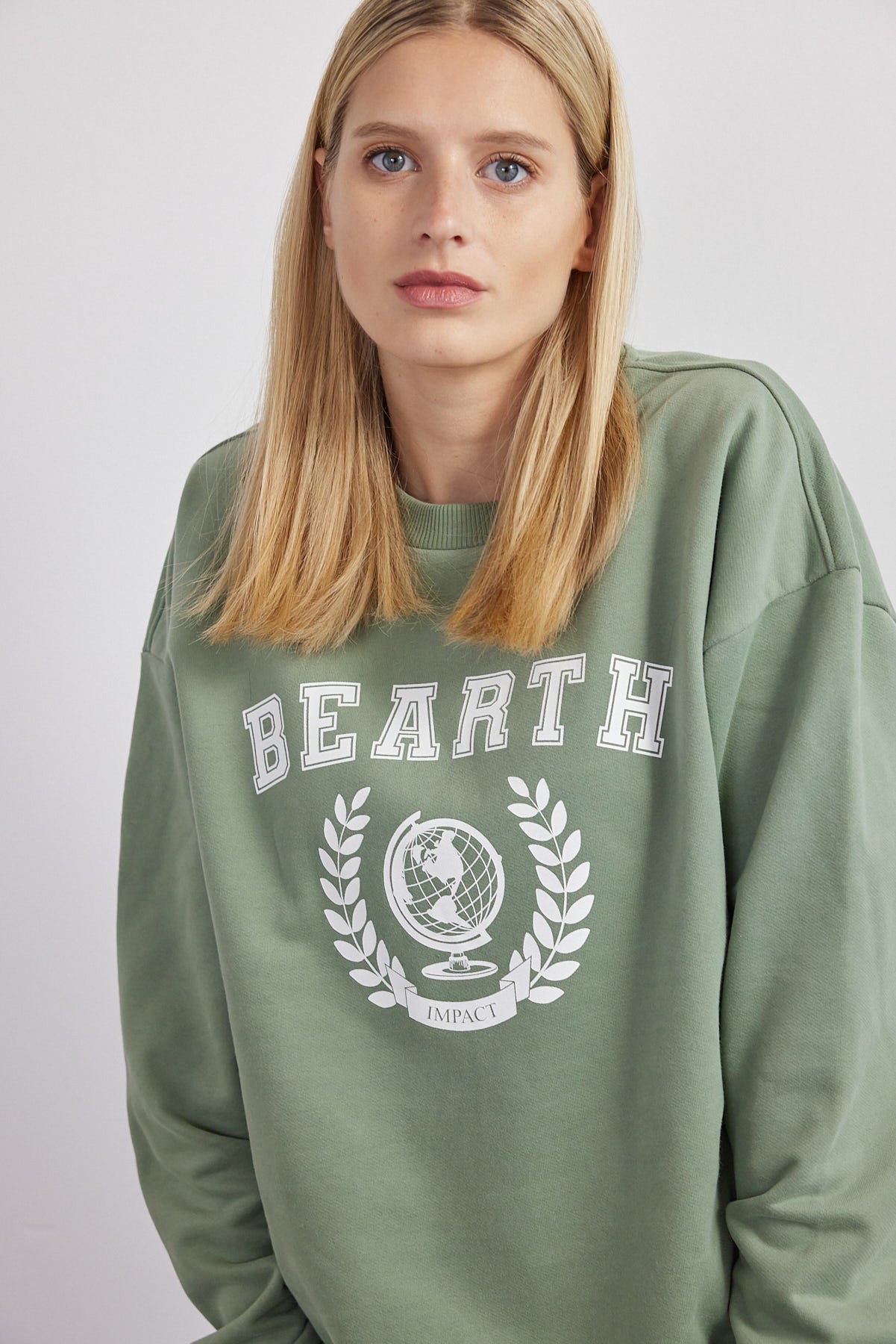 Sweatshirt Unisex College Print Bio-Baumwoll Mix (w)