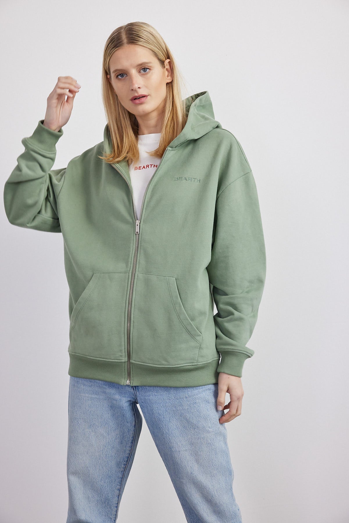 Zip Hoodie Unisex Bio-Baumwoll Mix (w)