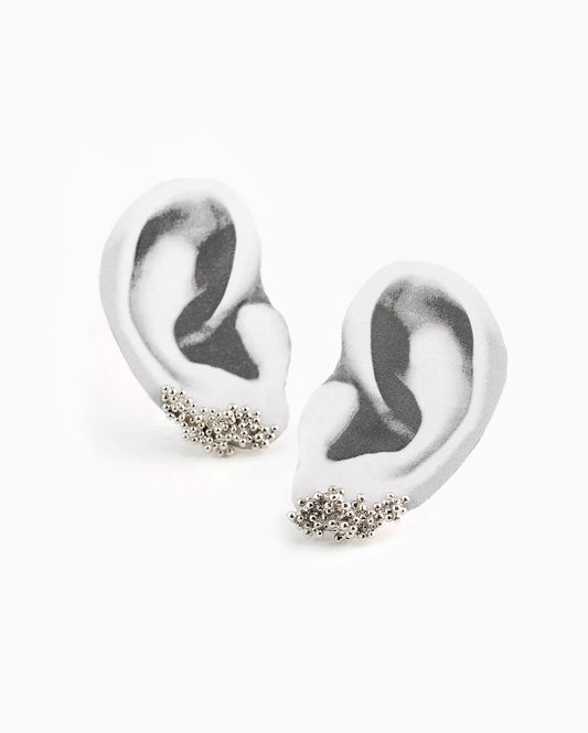 Silver ear cuffs KAVIAR | Line Vanden Bogaerde
