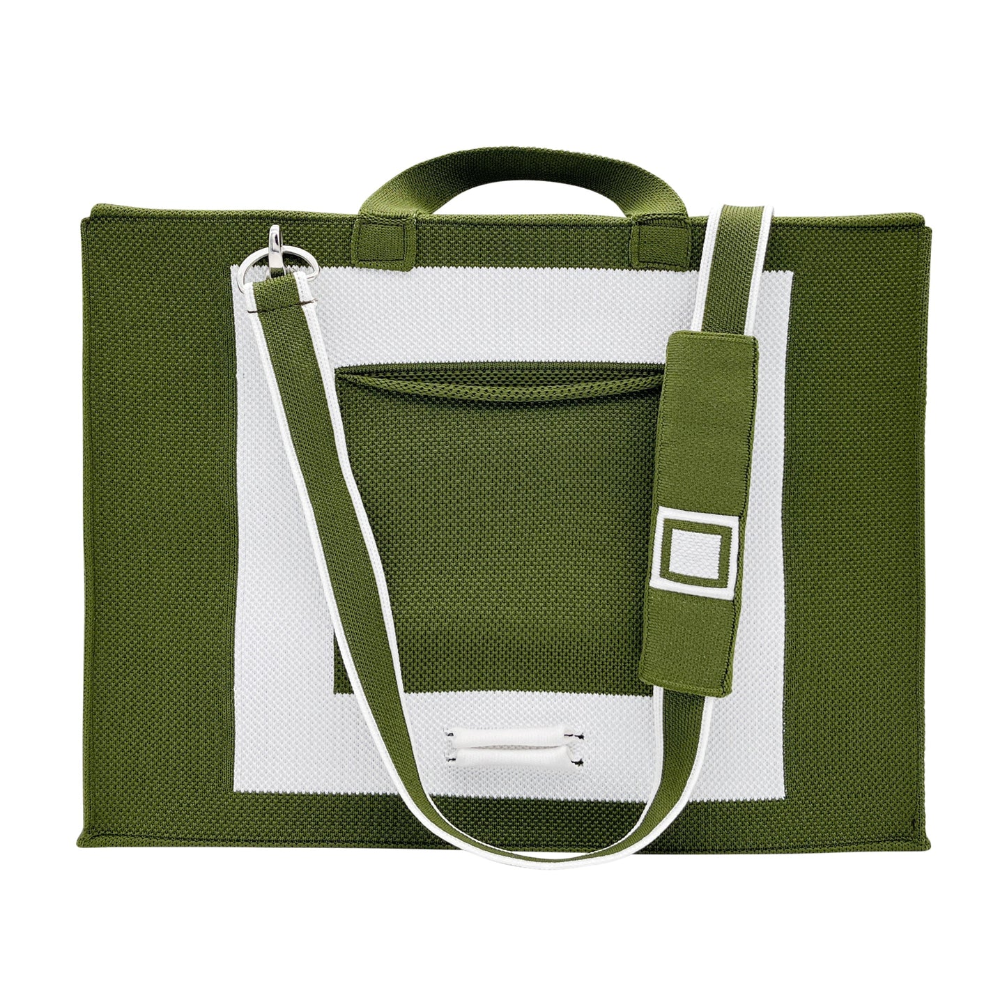 Frankfurt Laptop Bag: Olive Green+White