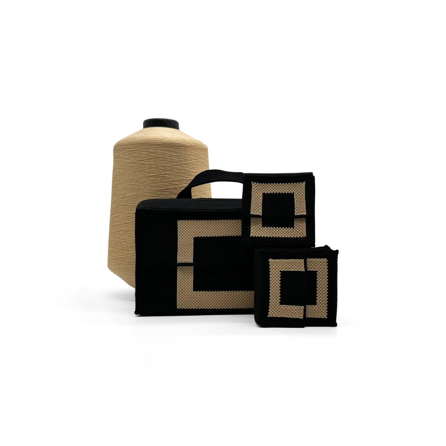 Monaco Mini Bag: Beige+Black