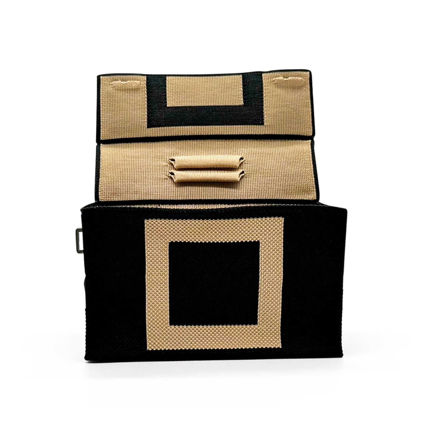 Paris Clutch: Beige+Black