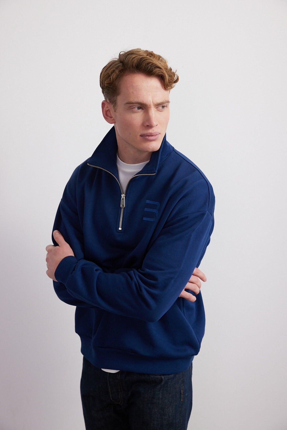 Half Zip Men Bio-Baumwolle (m)