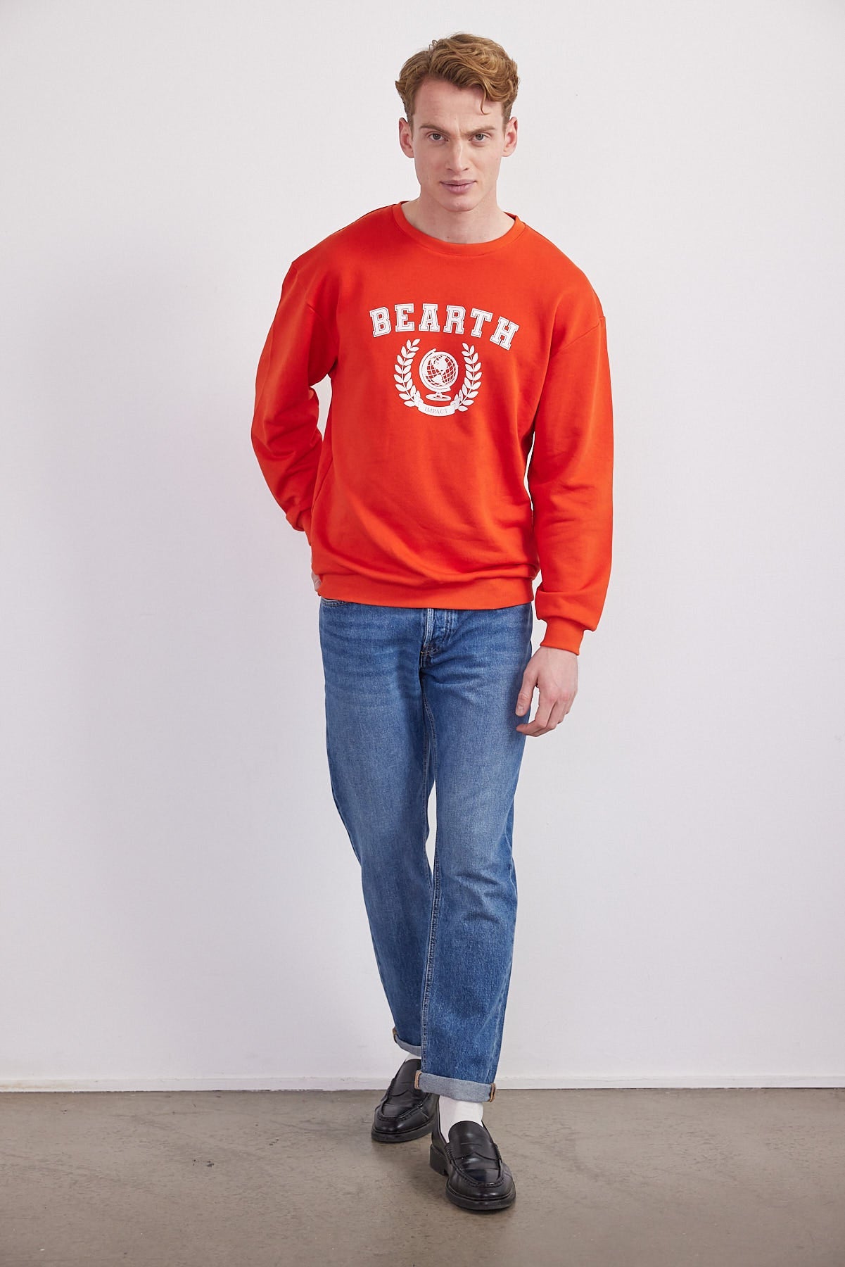 Sweatshirt Unisex College Print Bio-Baumwolle (m)