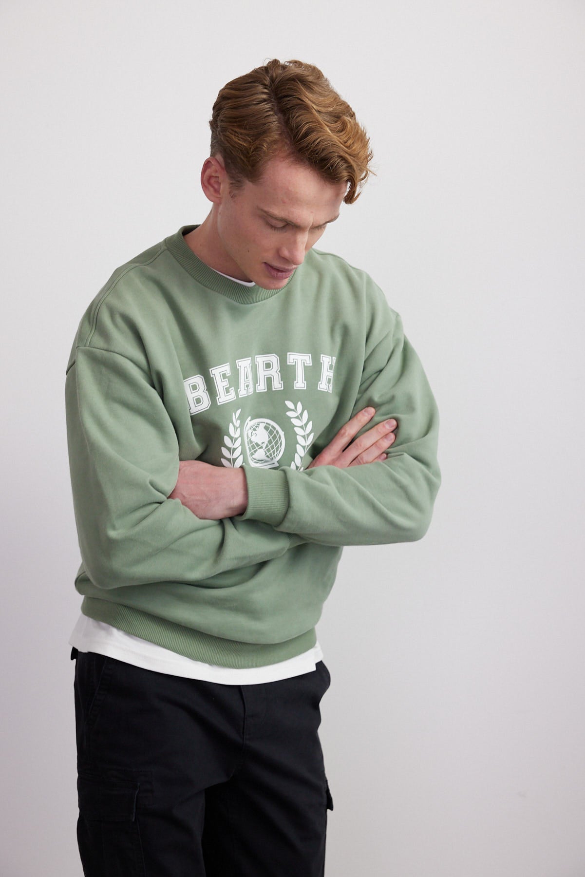 Sweatshirt Unisex College Print Bio-Baumwoll Mix (m)