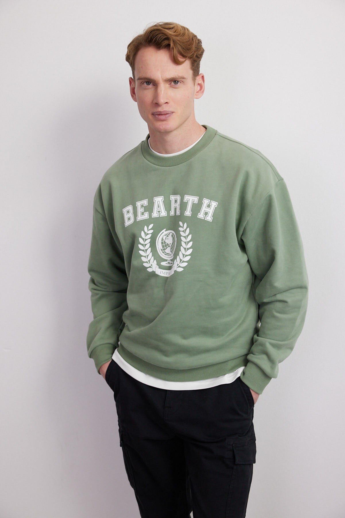 Sweatshirt Unisex College Print Bio-Baumwoll Mix (m)