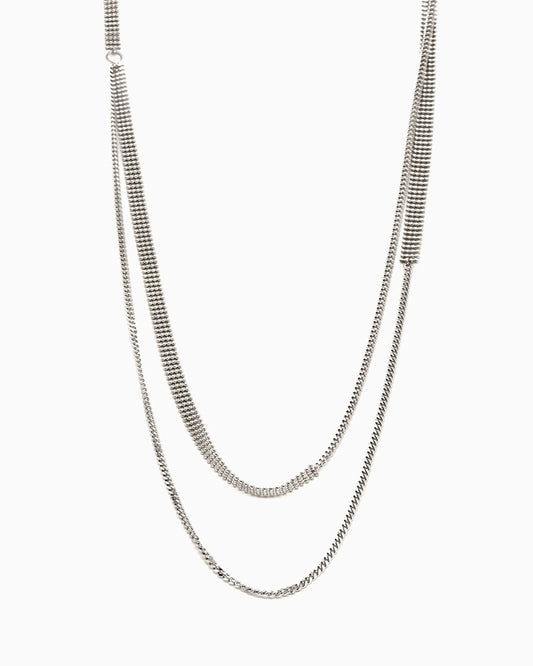 Silver duo necklace Kaviar | Line Vanden Bogaerde