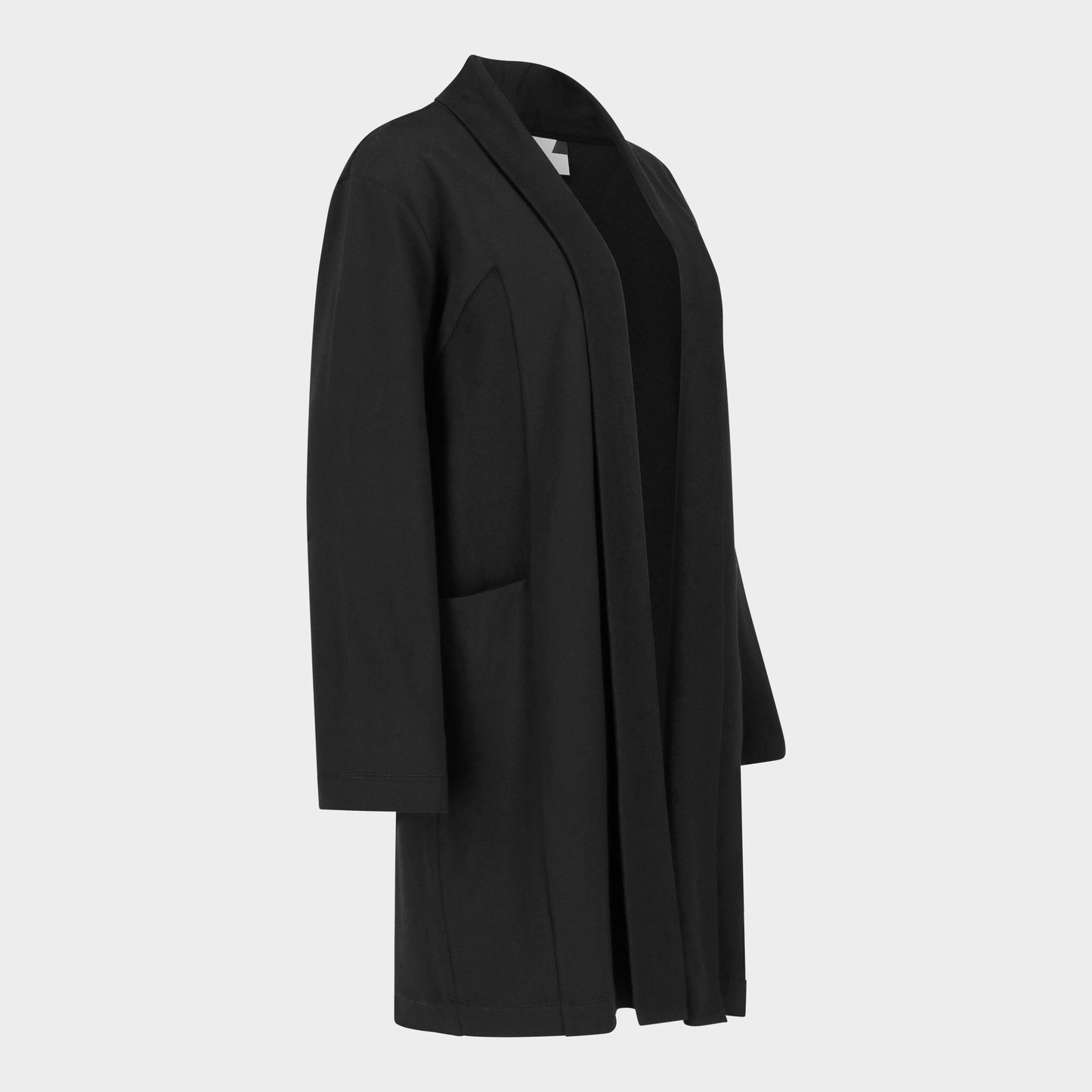 Abelone Wilhelmsen Pointy Cardigan Long - Pure Black